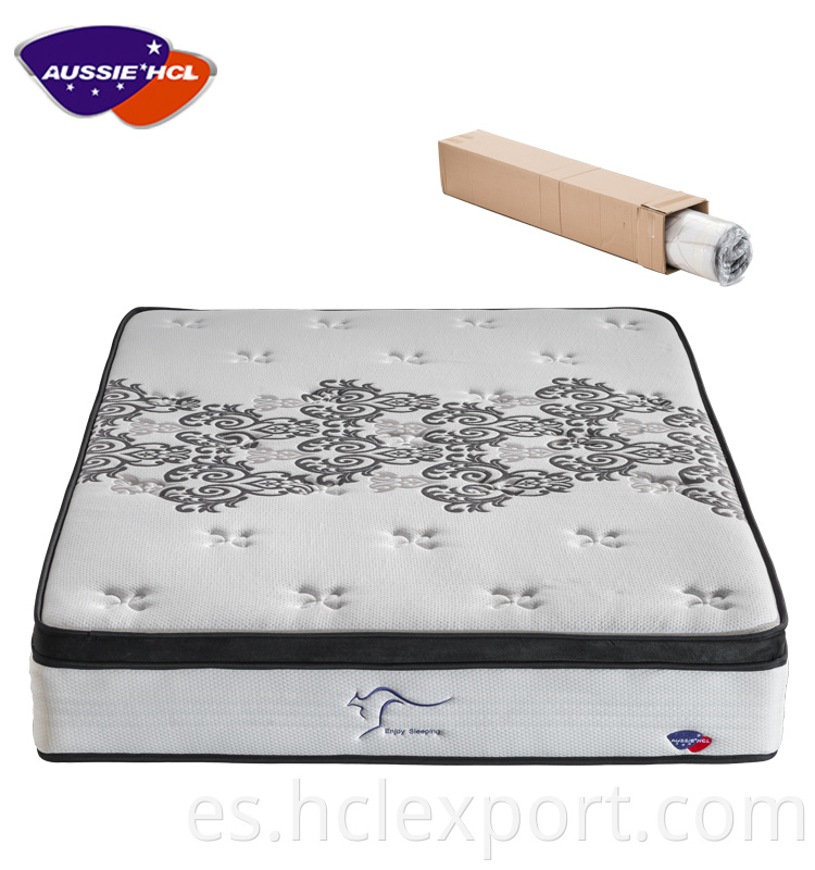 colchón de fábrica al por mayor de alta calidad de sueño roll up bolsor de resorte colchón de confort de la zona de confort